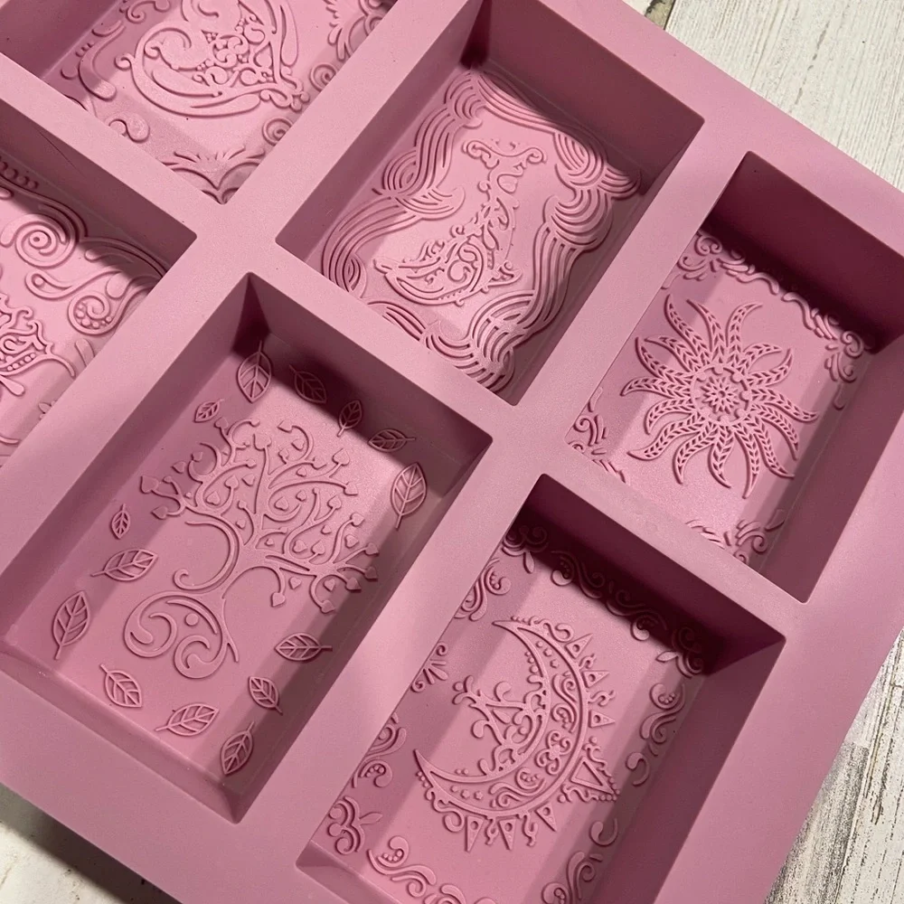 Silly Pops 2 Purple And Pink Rectangle Silicone Soap Molds
